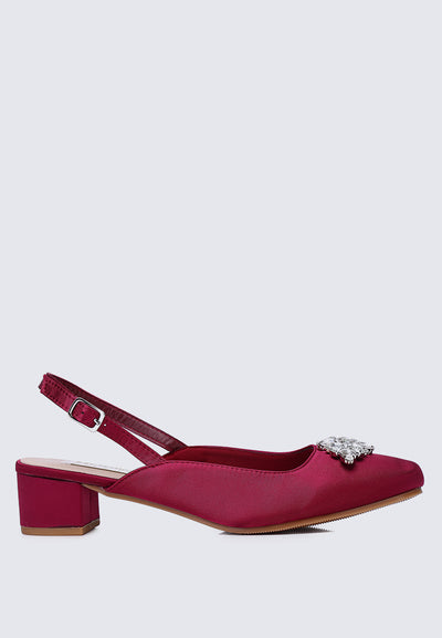 Maeve Comfy Heels In Maroon