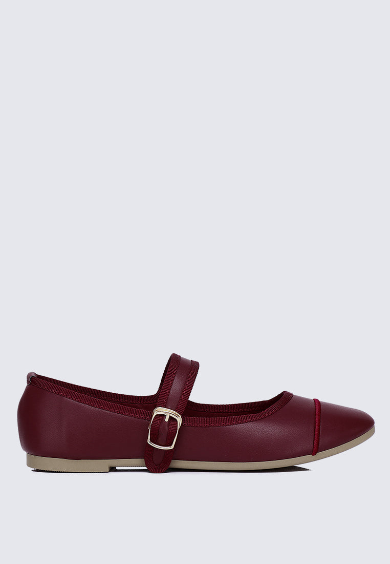 Roan Comfy Ballerina  In Maroon