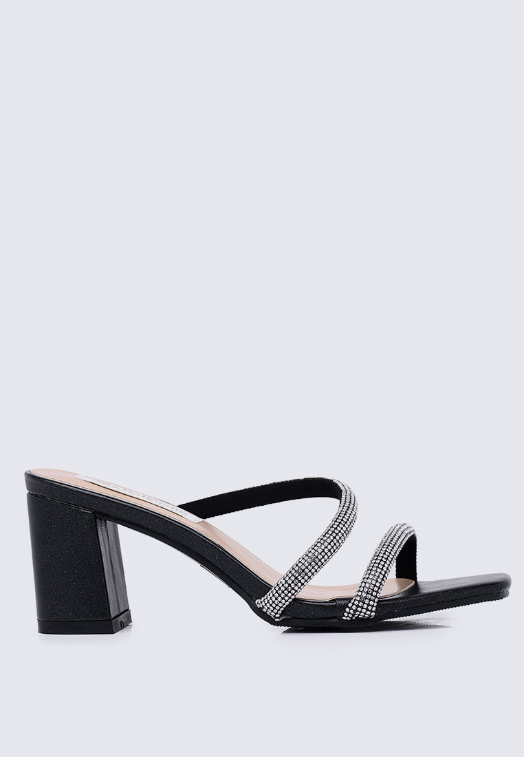 Delphine Comfy Heels In Black