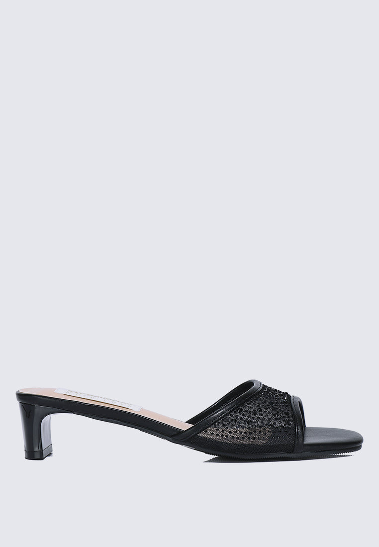 Devika Comfy Heels In Black