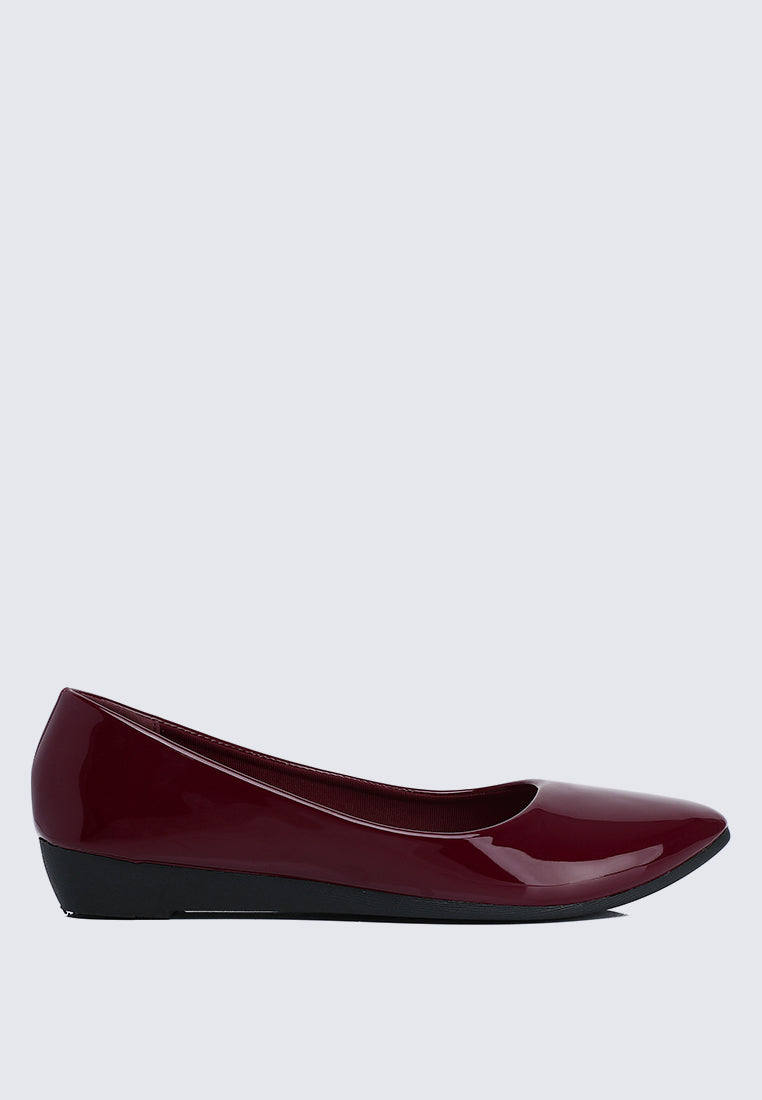 Lunna Comfy Ballerina In Maroon