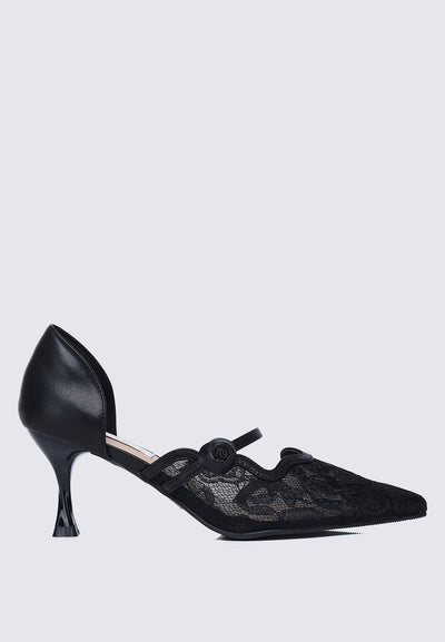 Timeless Blossoms Comfy Pumps In Black