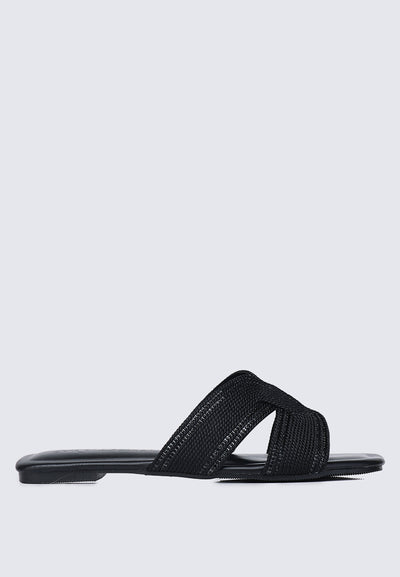 Mocca Comfy Sandals In Black