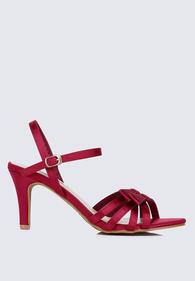 Melissa Comfy Heels In Maroon