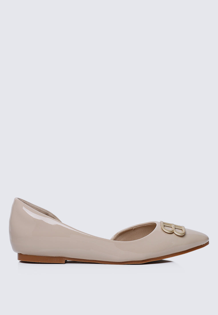 Amina Comfy Ballerina In Almond