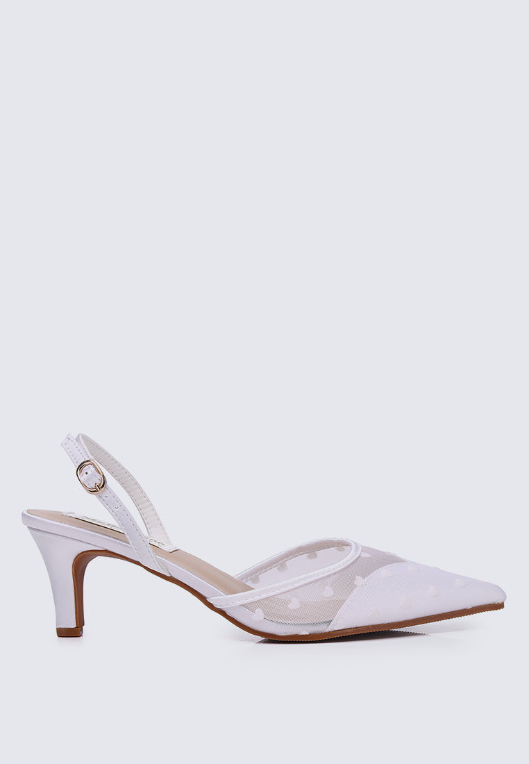 With Love Comfy Heels In White