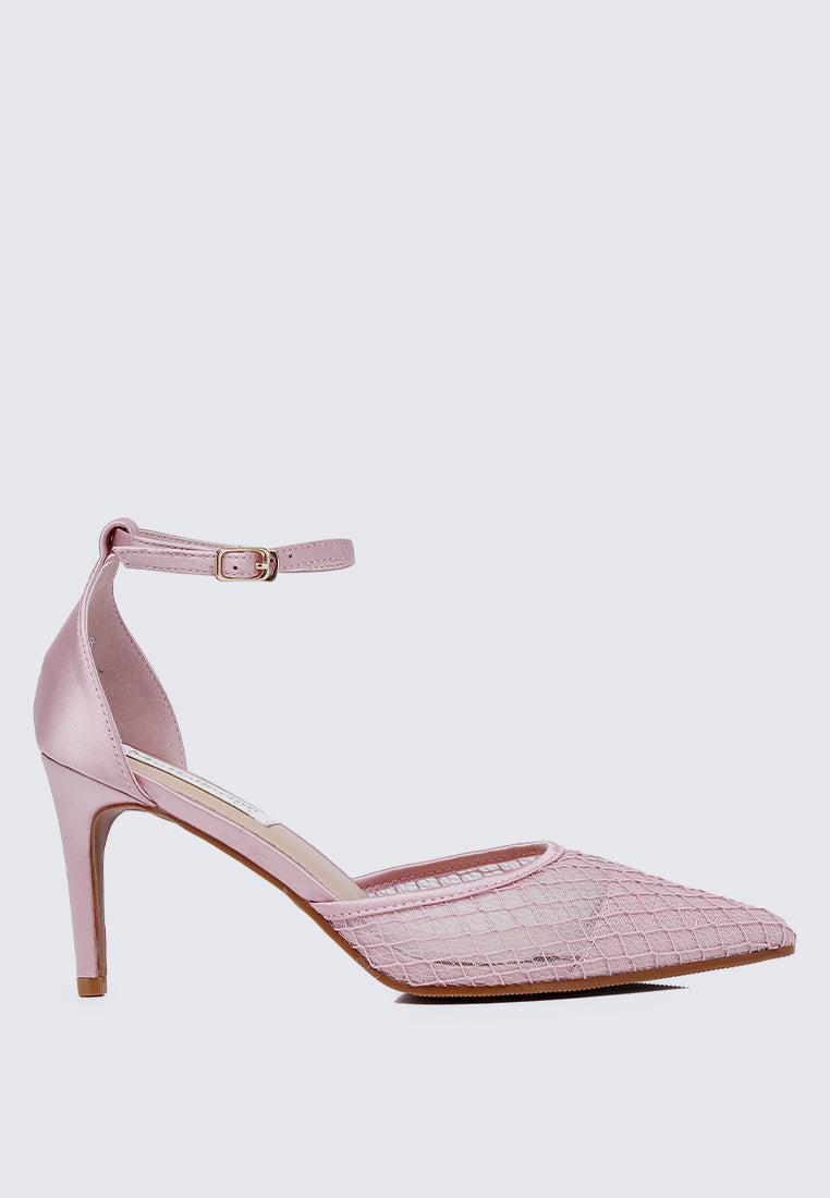 Zuri Comfy Heels In Dusty Pink