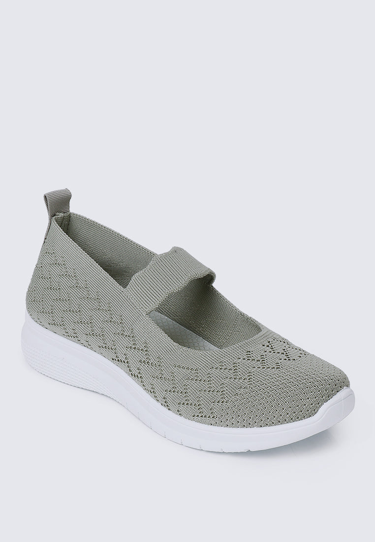 My Steps Comfy Sneakers In Sage Green