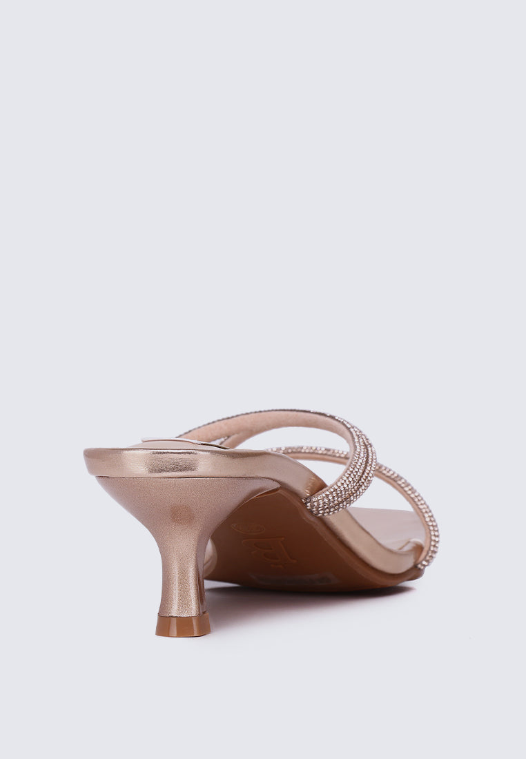 Zizura Comfy Heels In Rose Gold