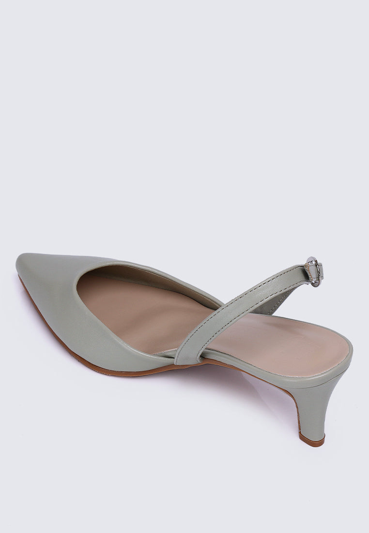 Vicky Comfy Heels In Sage Green