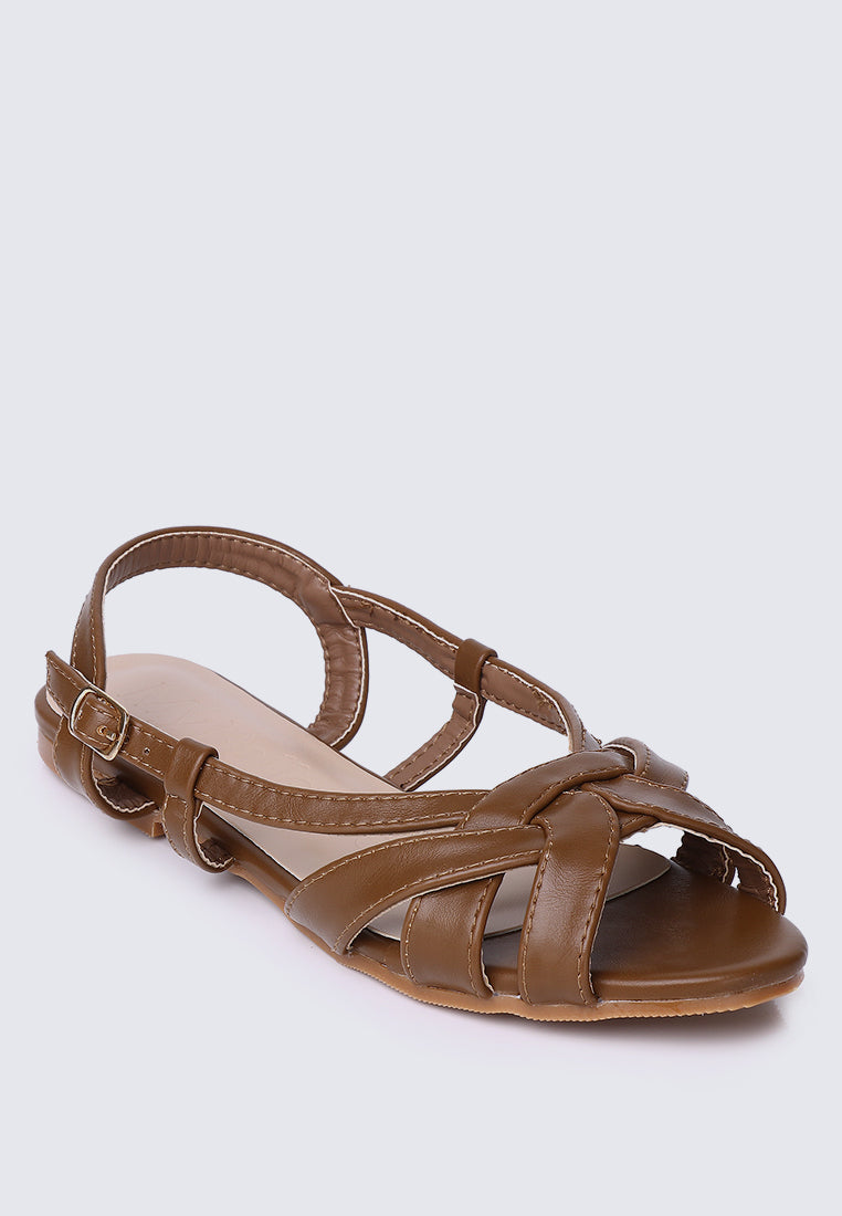 Hana Comfy Sandals In Brown