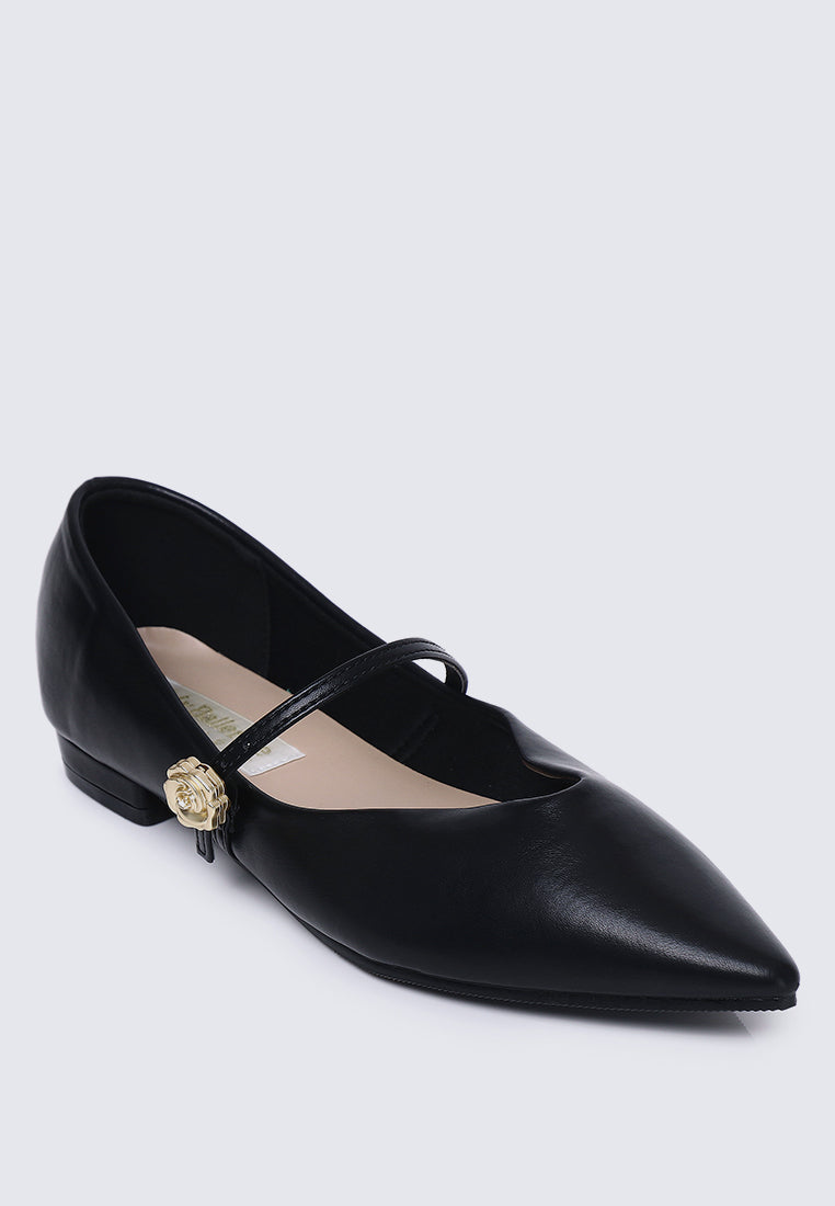 La Rosée Comfy Ballerina In Black