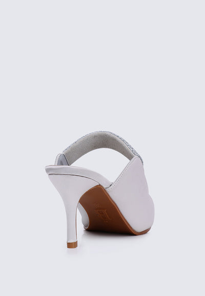 Ambre Comfy Heels In Silver