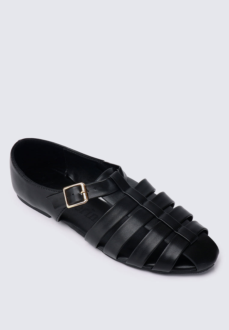 Iza comfy Sandals In Black