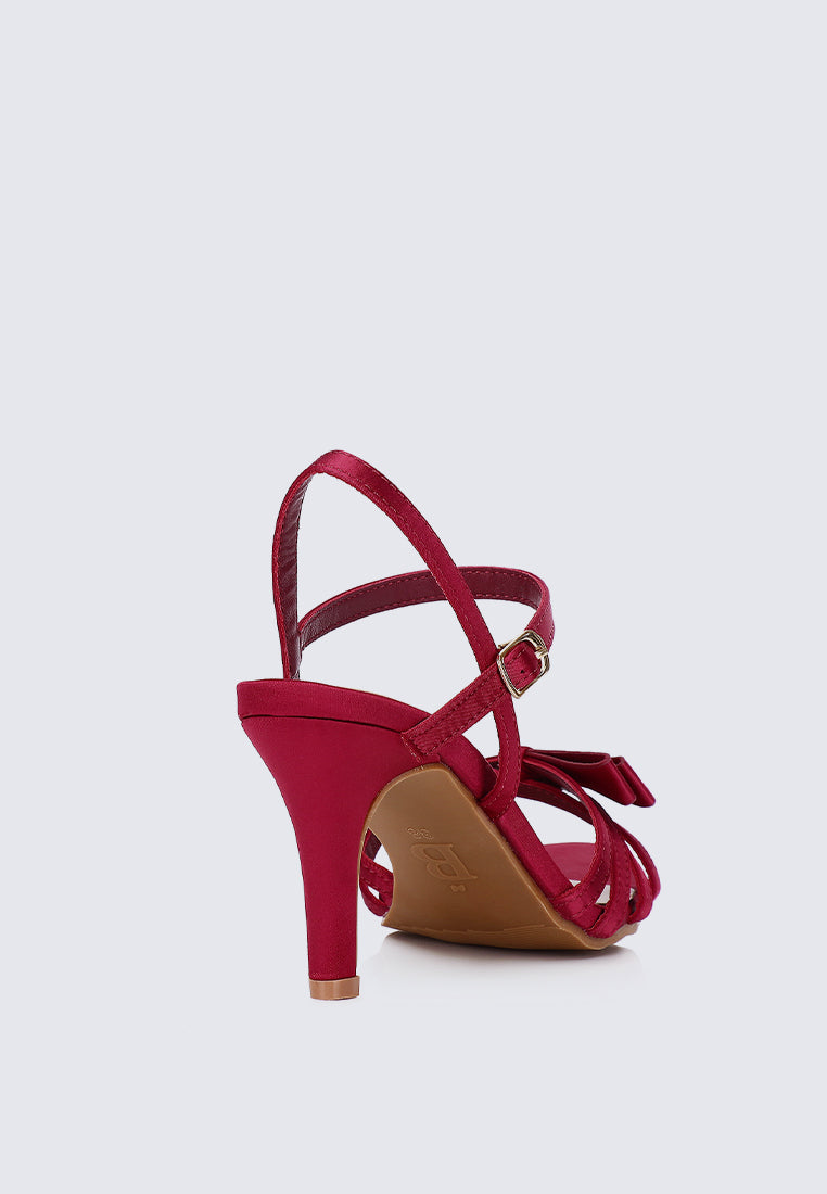 Melissa Comfy Heels In Maroon