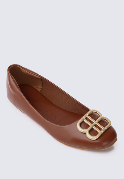 Brenda Comfy Ballerina Brown