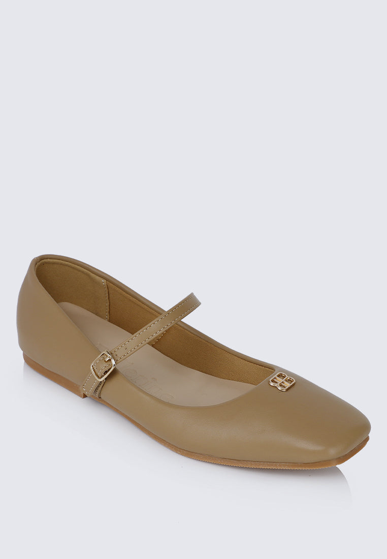 Aimee Comfy Ballerina In Almond