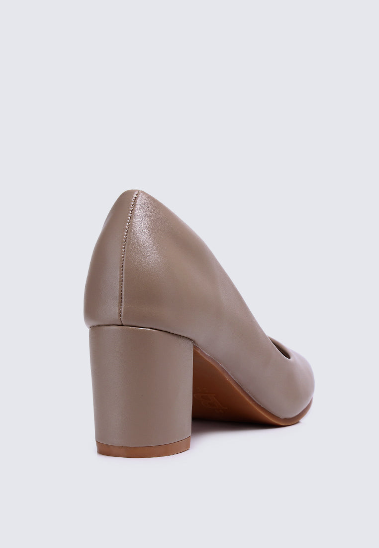 Pauline Comfy Heels In Taupe