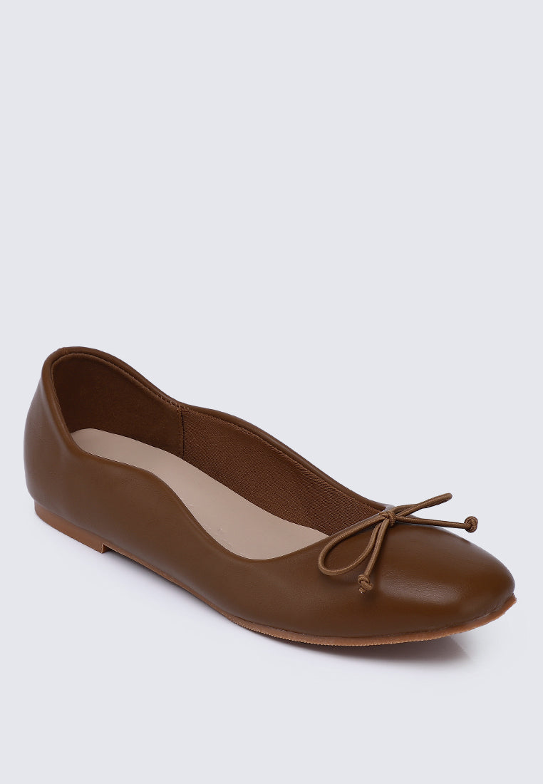 Dorra Comfy Ballerina In Brown