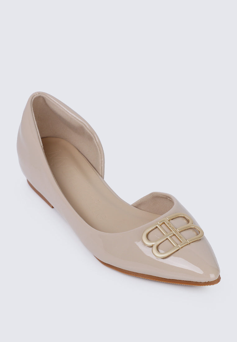 Amina Comfy Ballerina In Almond