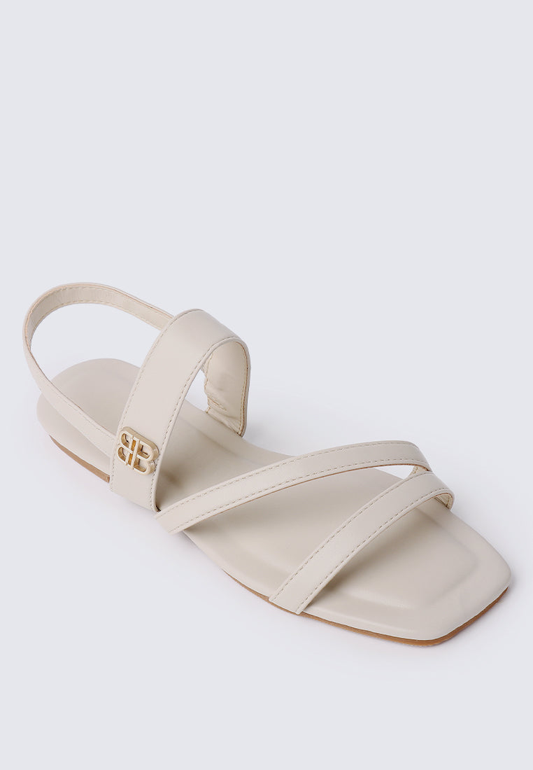 Bellissa Comfy Sandals In Almond