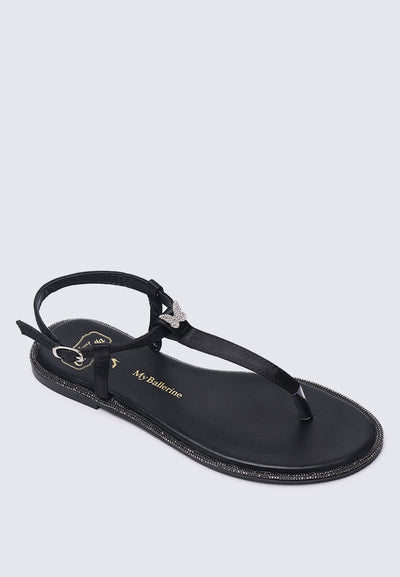 Magic Nightingale Comfy Sandals In Black