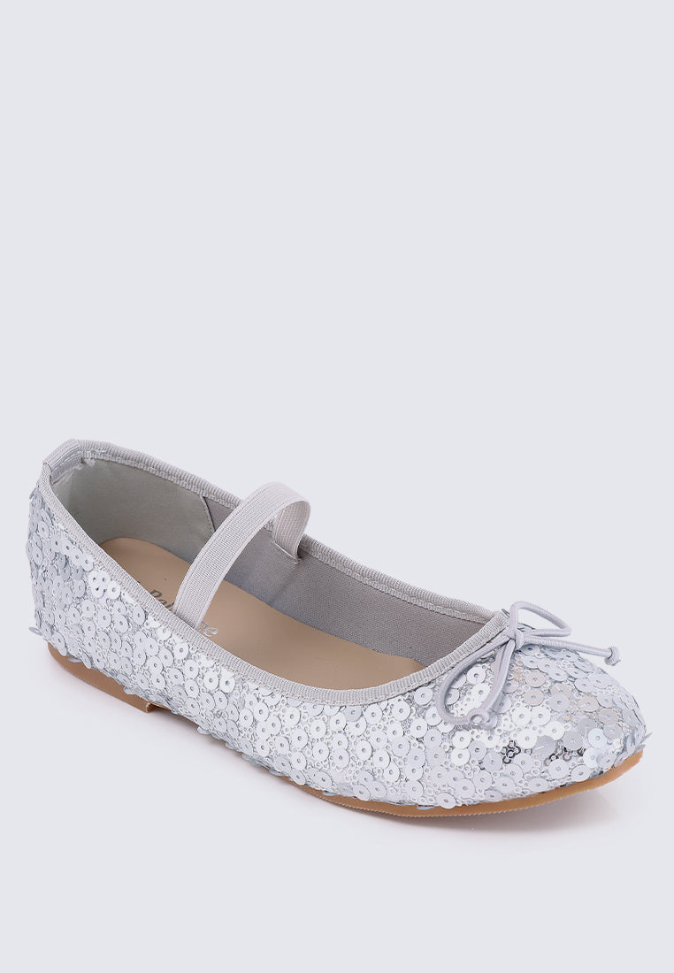 Emerson Comfy Ballerina In Silver