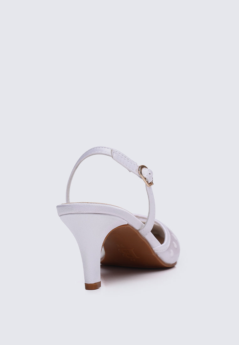 With Love Comfy Heels In White