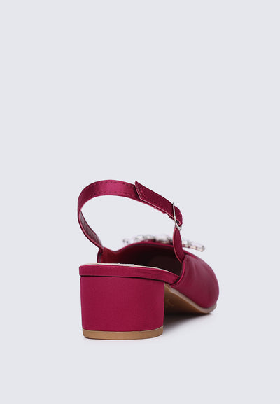 Maeve Comfy Heels In Maroon