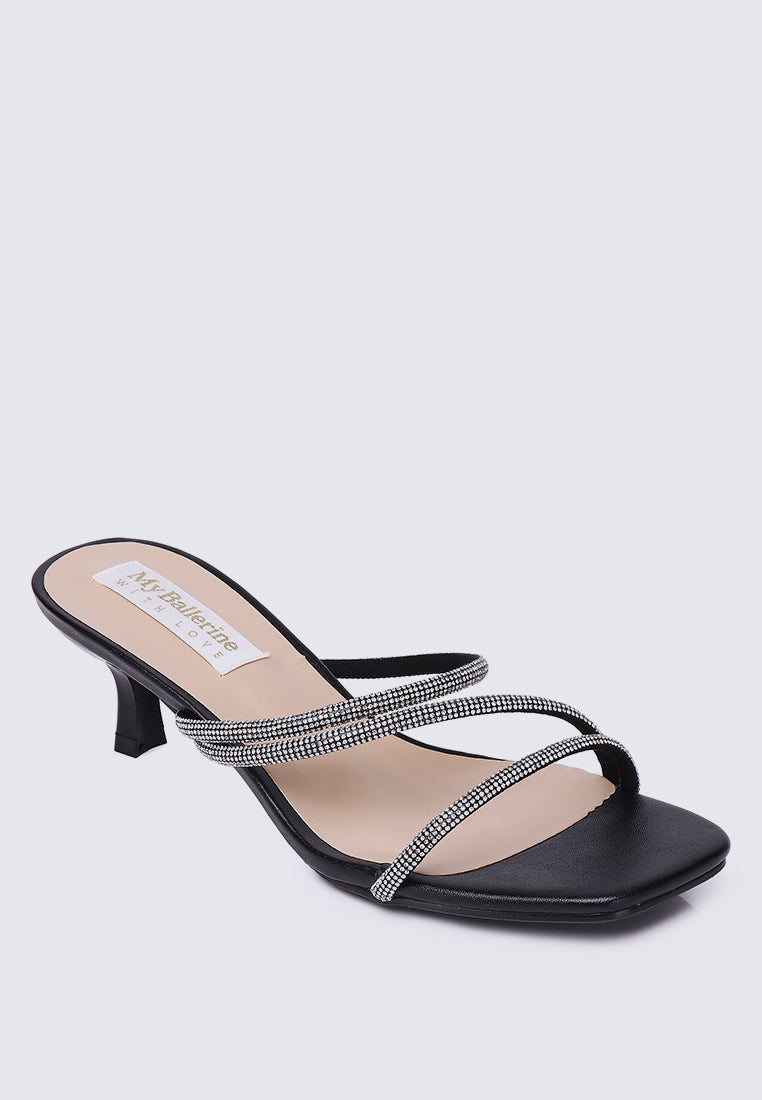 Zizura Comfy Heels In Black