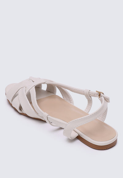 Hana Comfy Sandals In Off White