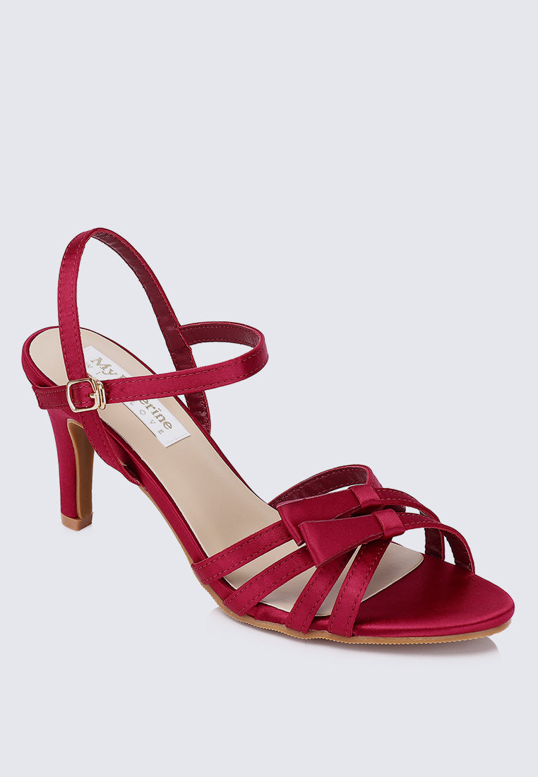 Melissa Comfy Heels In Maroon