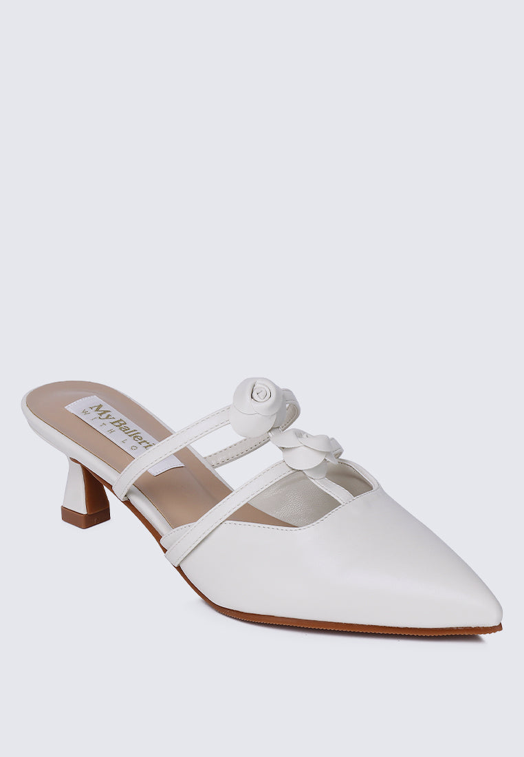 Enchantée Comfy Heels In White