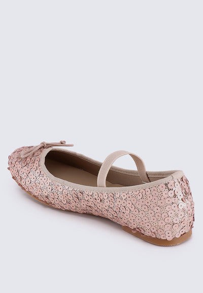 Emerson Comfy Ballerina In Champagne