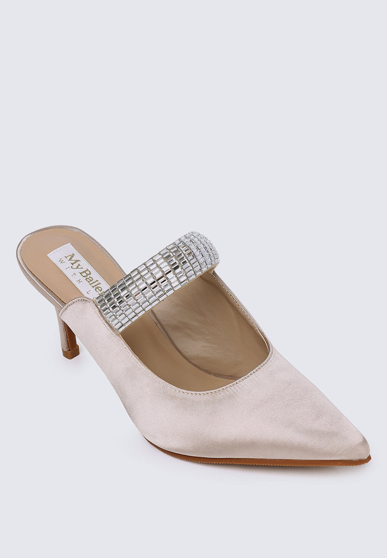 Ambre Comfy Heels In Nude