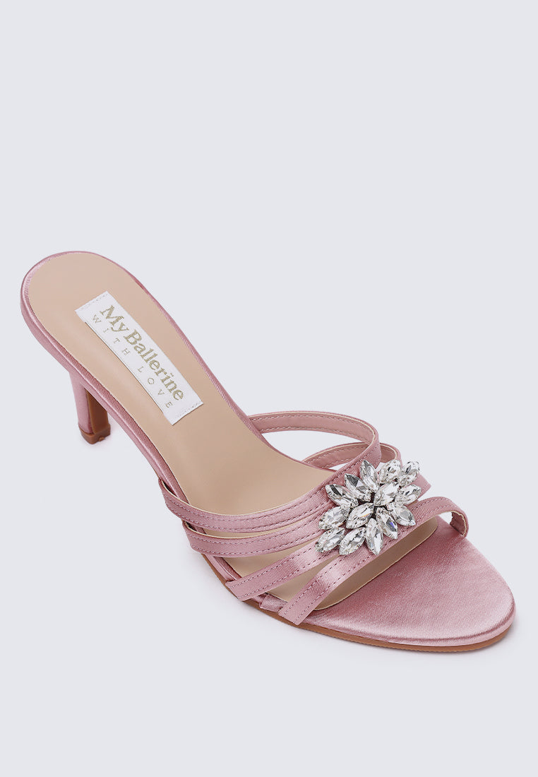 Denese Comfy Heels In Nude Pink