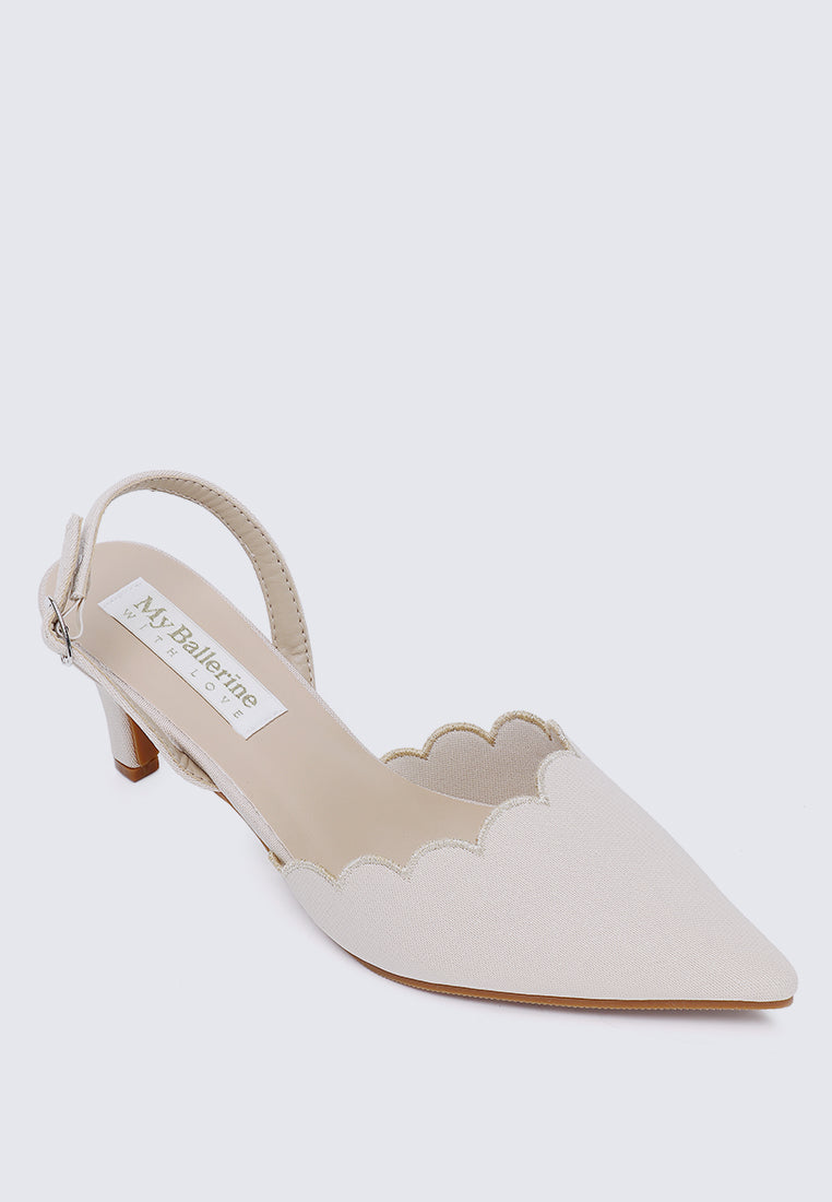 Yolanda Comfy Heels In Nude