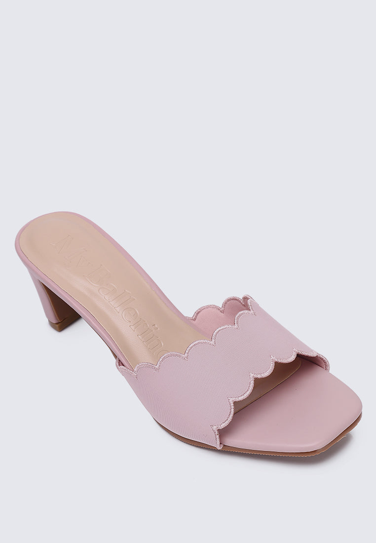 Carmen Comfy Heels In Nude Pink