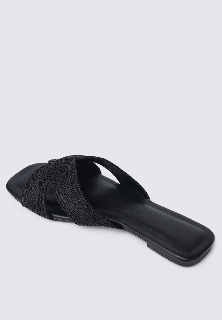 Mocca Comfy Sandals In Black