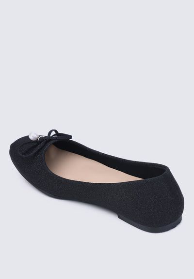 Gem Comfy Ballerina In Black