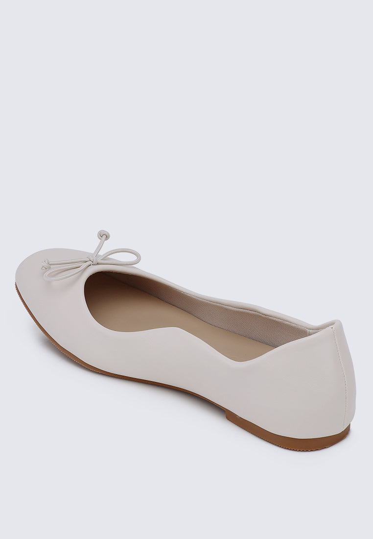 Dorra Comfy Ballerina In Beige