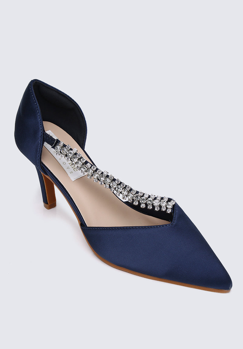 Everly Comfy Heels In Navy