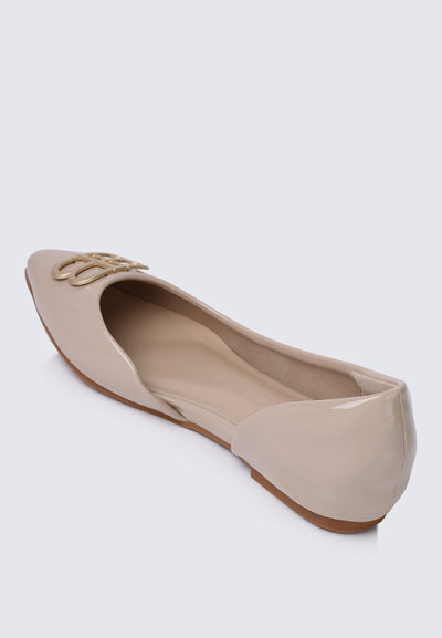 Amina Comfy Ballerina In Almond