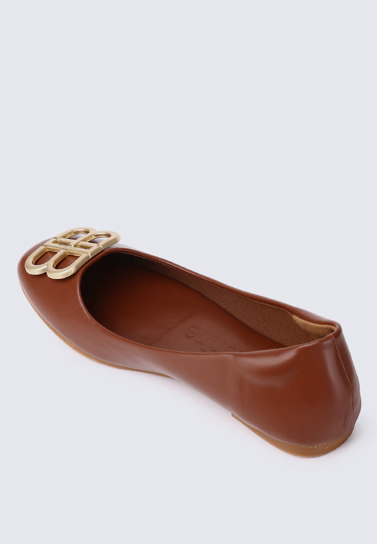 Brenda Comfy Ballerina Brown