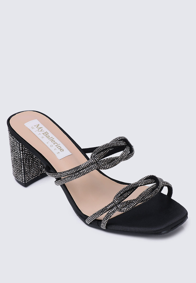 Jamila Comfy Heels In Black