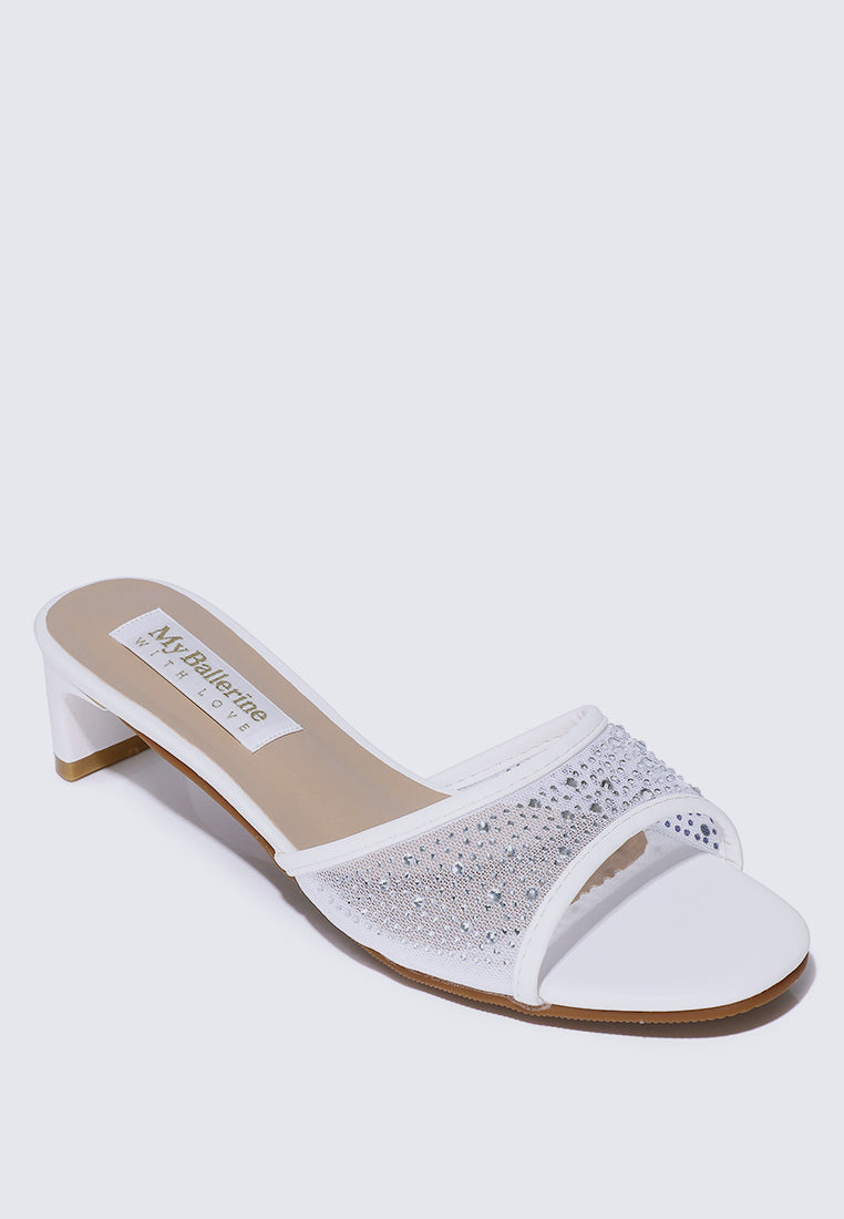 Devika Comfy Heels In Ivory