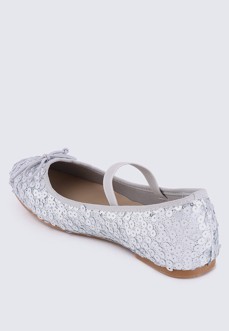 Emerson Comfy Ballerina In Silver