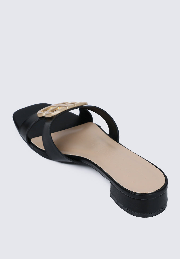 Berorica Comfy Heels In Black