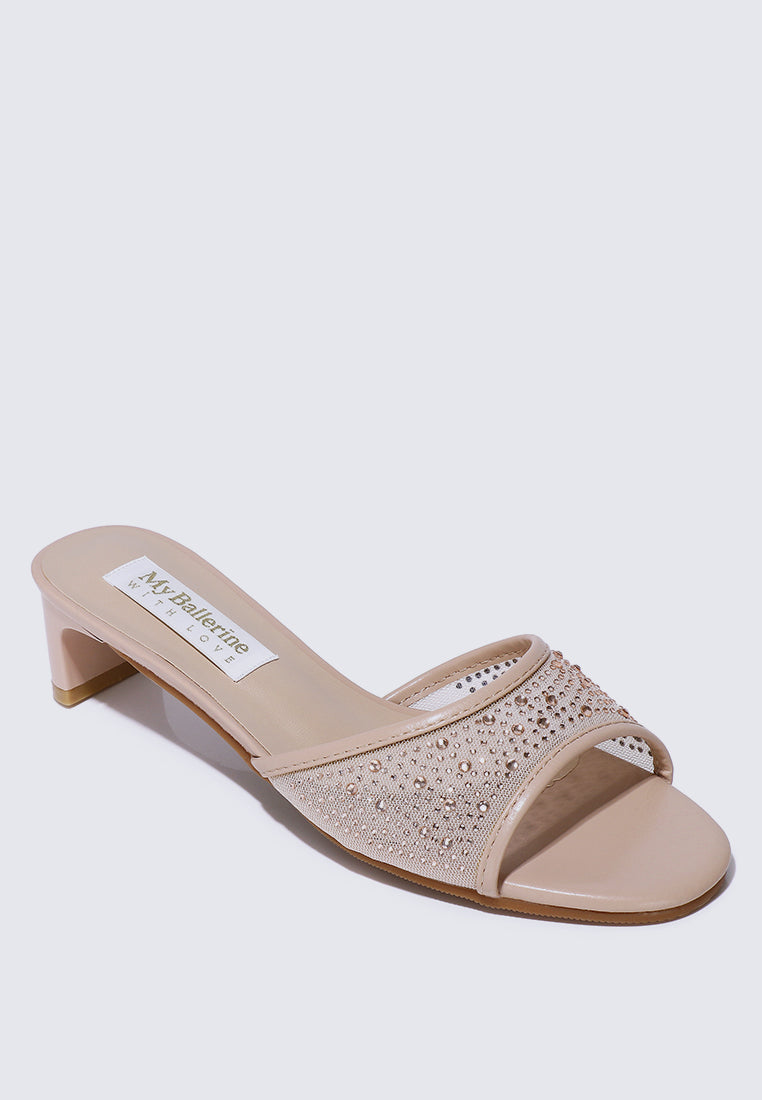 Devika Comfy Heels In Nude