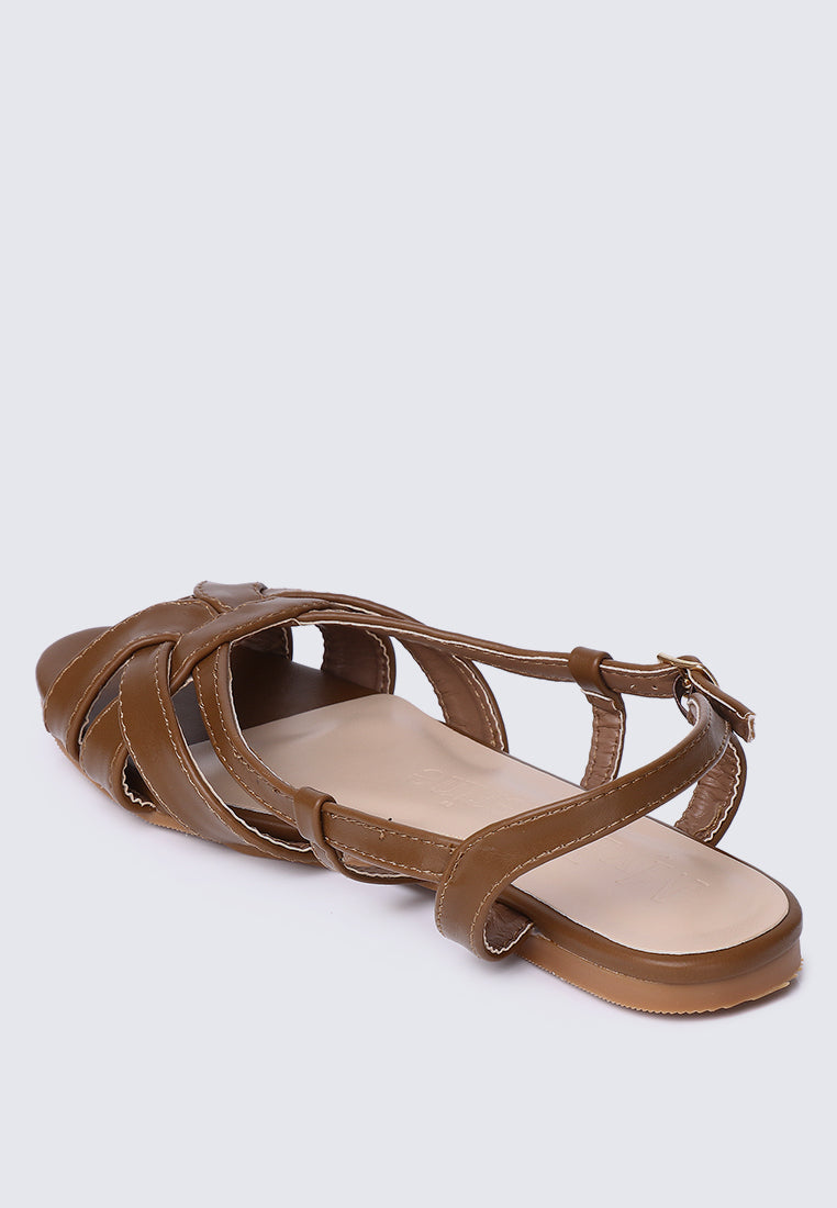 Hana Comfy Sandals In Brown